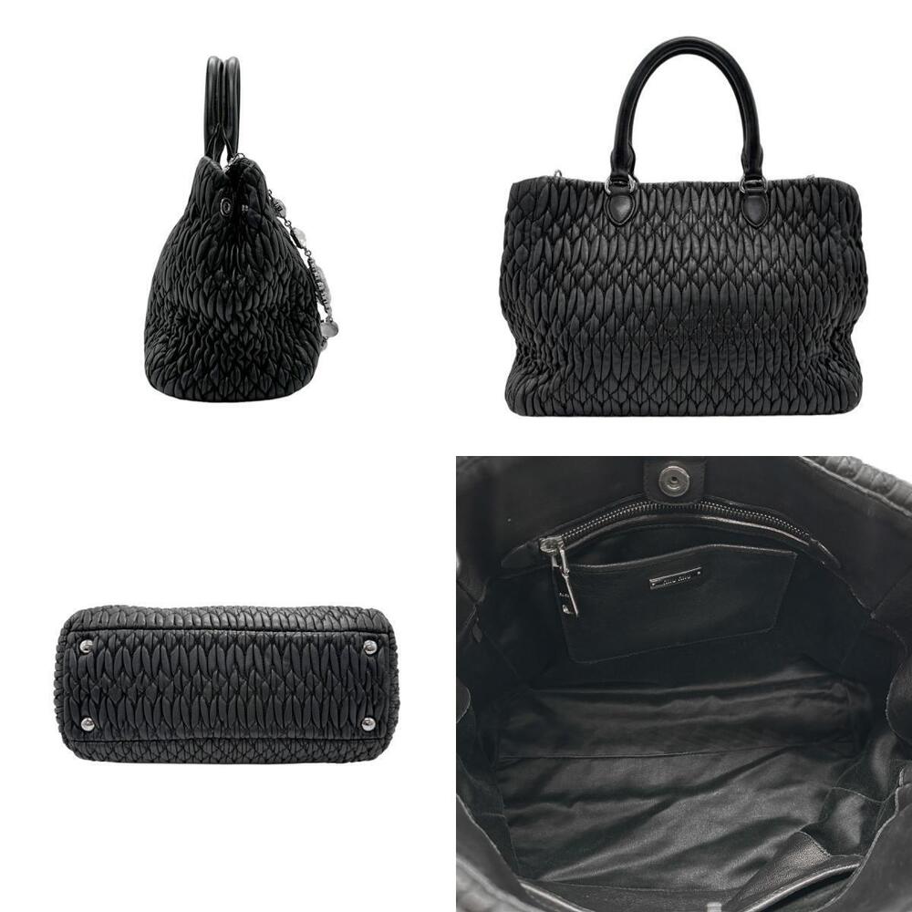 Miu Miu Black Matelass Handbag Leather